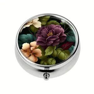Beautiful Flowers Compact Pill Case